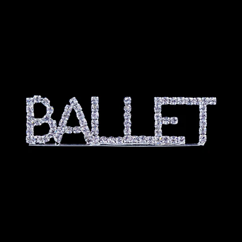 A black background with the word ballet written in white letters.