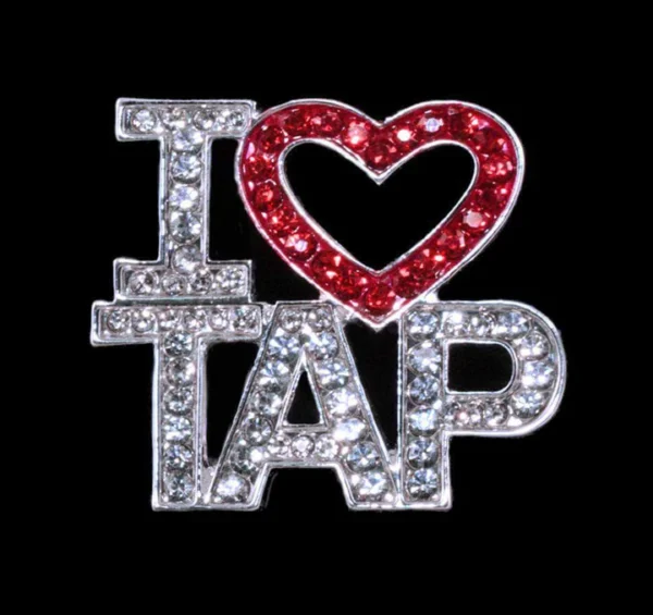 A close up of the words " i love tap ".