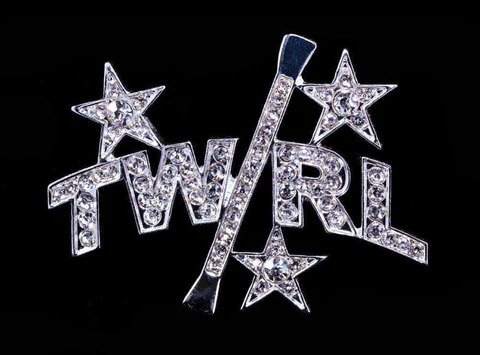 A picture of the word twirl with stars on it.