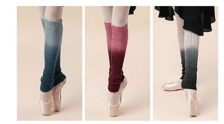 Three different pictures of a woman 's legs in ballet shoes.