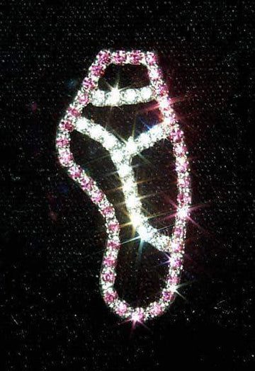 A diamond shaped sandal with a light shining on it.