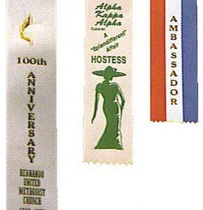 A variety of ribbons are shown for the 1 0 0 th anniversary.