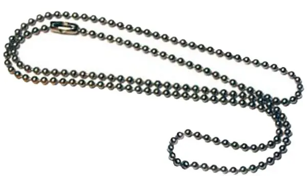 A chain with two different sizes of beads.