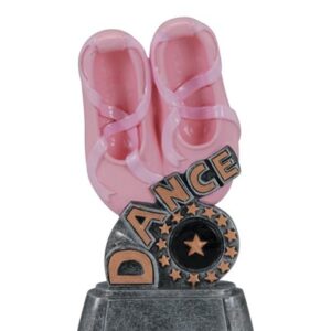 A pink pair of shoes with the word dance on it.