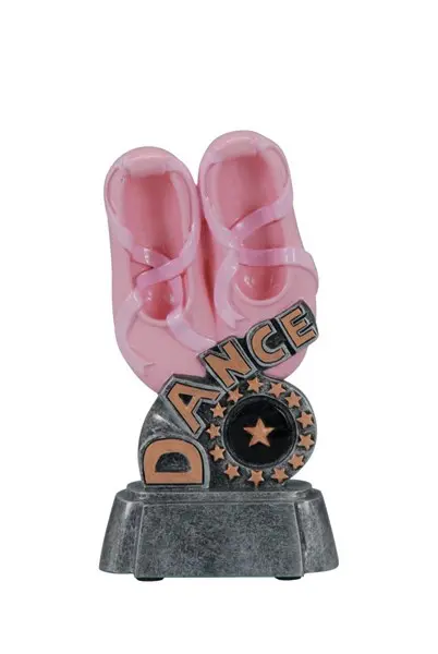 A pink pair of shoes with the word dance on it.