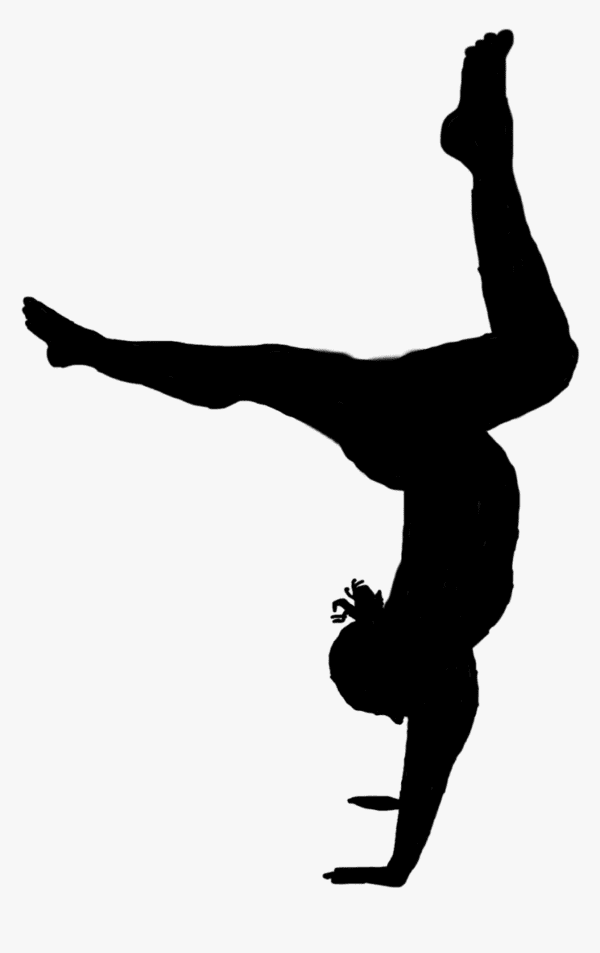 A person doing a handstand in the air
