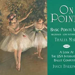 A book cover with two ballerinas in the background.