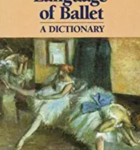 A book cover with several ballerinas in the background.