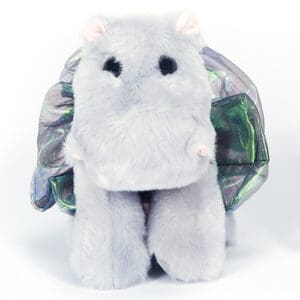 A plush toy turtle with a white fuzzy head and legs.